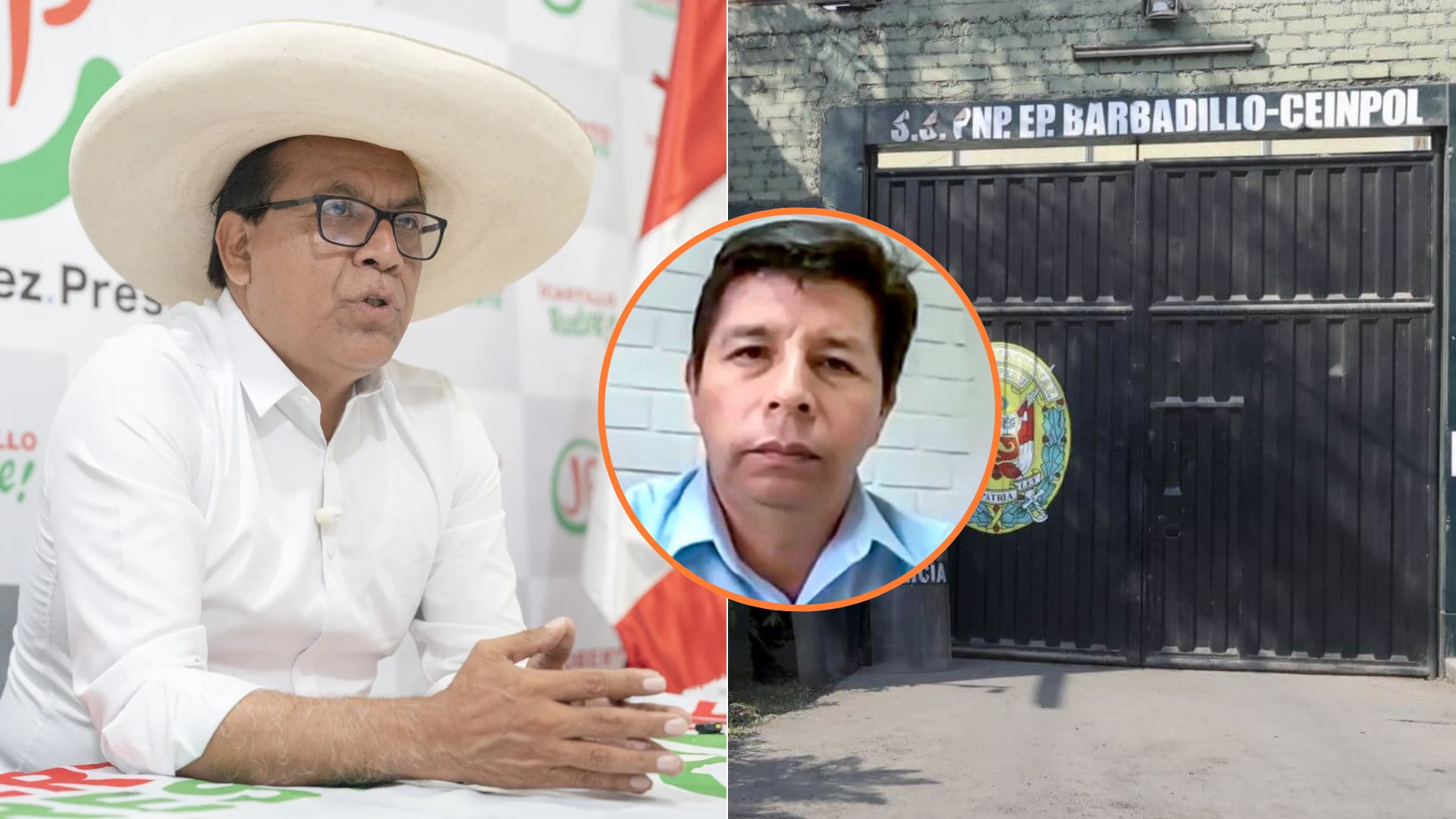 Roberto Sánchez esperará resultados de segunda vuelta desde el penal Barbadillo. (Foto composición: Infobae Perú/Agencia Andina)