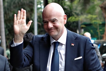 FIFA president Gianni Infantino arrives