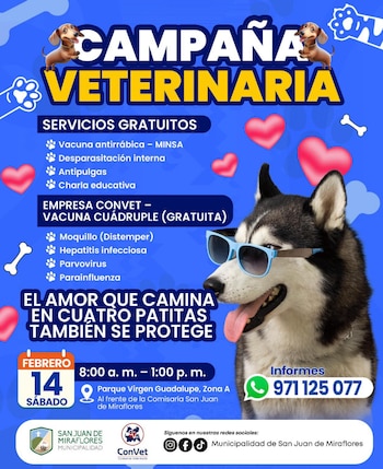 La campaña veterinaria iniciará desde