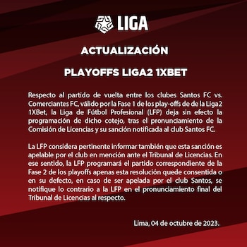 Comunicado de la Liga sobre
