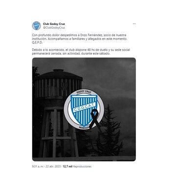 El Club Godoy Cruz despide