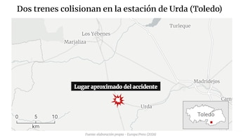 Dos vagones del tren Iryo siniestrado en Urda (Toledo) descarrilaron tras ser alcanzados por un tren de Renfe