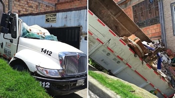 Video · Camión de basura en San Cristóbal se estrelló con una vivienda y afectó a cinco familias