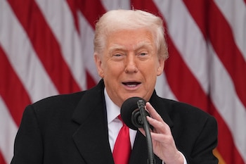 El presidente Donald Trump durante