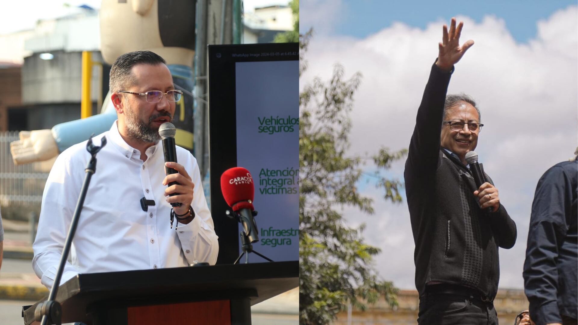 El alcalde de Bucaramanga, Jaime Andrés Beltrán, se despachó contra el presidente Gustavo Petro - crédito @soyjaimeandres y @petrogustavo/X