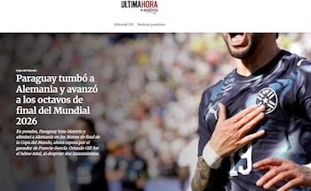 Los medios paraguayos destacaron a Miguel Almirón como el jugador más activo en la faceta ofensiva durante el partido ante Alemania