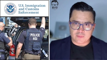 Franklin Humberto Coral Garrido, más conocido en redes sociales como Beto Coral, fue detenido por dos agentes que lo estaban esperando afuera de su domicilio en Arizona (Phoenix) - créditos captura de pantalla ICE / sitio web | @Betocoralg/X