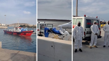 Así evacuaron a tres pasajeros graves contagiados de hantavirus en el crucero MV Hondius frente a Cabo Verde