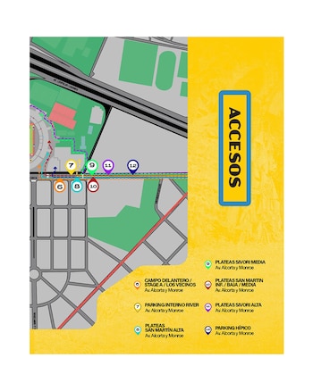 Mapa con los puntos de