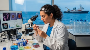 Los microplásticos en botellas de