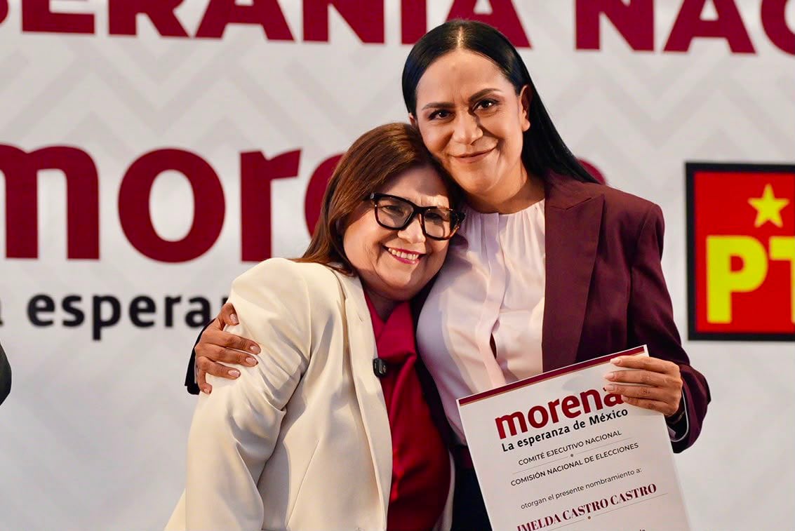 La dirigente nacional de Morena Ariadna Montiel acompañó a Imelda Castro.
Crédito: X/ @imeldacastromx