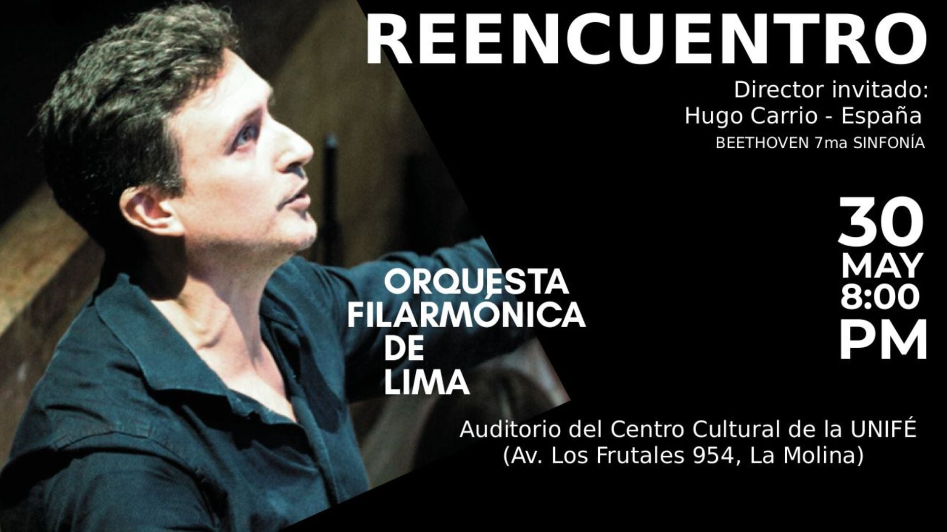La Orquesta Filarmónica de Lima ofrecerá Reencuentro, su segundo concierto de la Temporada 2026, el 30 de mayo en el auditorio del Centro Cultural de la UNIFÉ