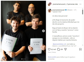 José María Muscari presenta 'Lucio y Yo', su obra más personal sobre adopción y paternidad junto a su hijo