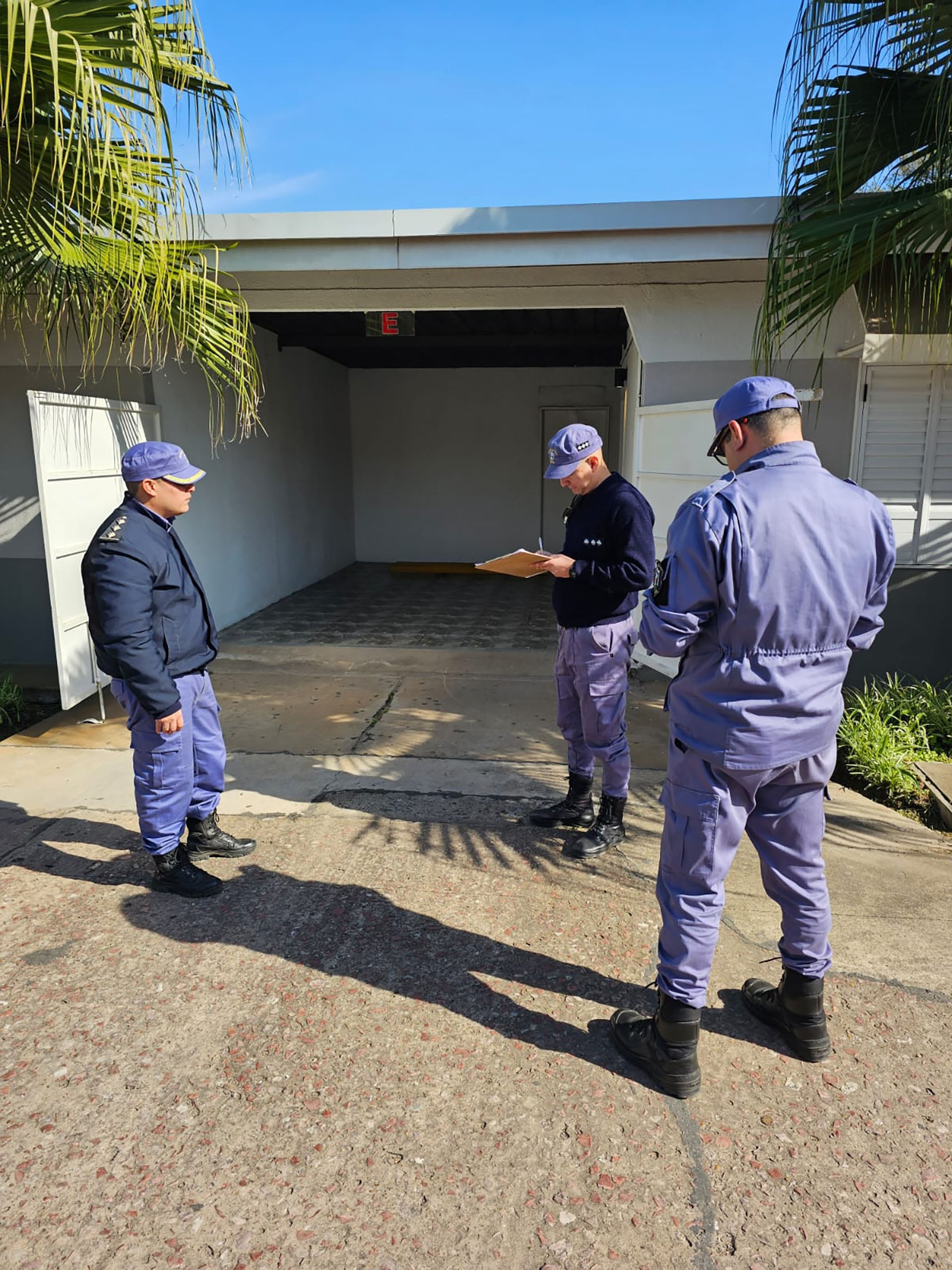 La policía de Chaco en el hotel