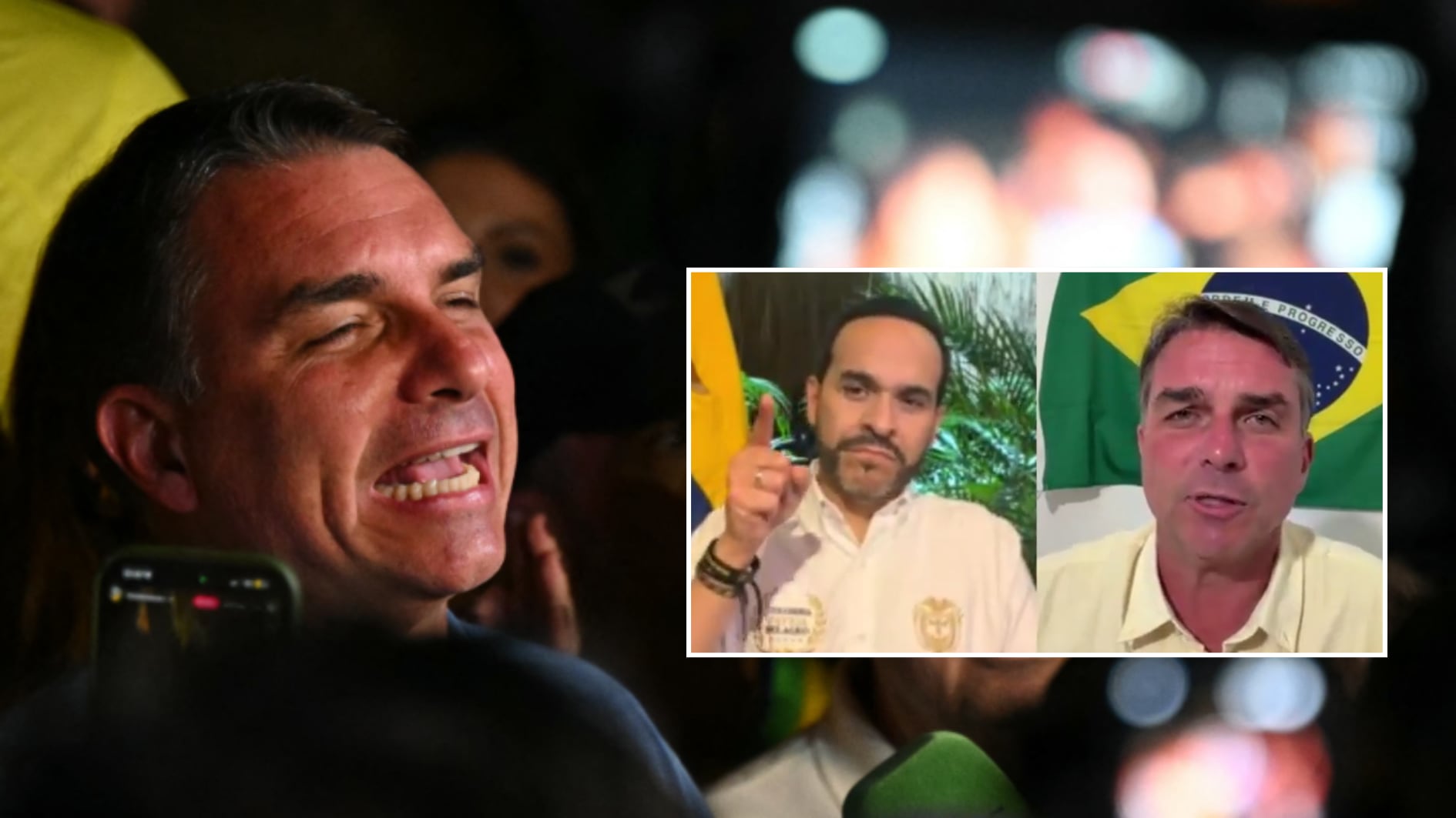De la Espriella confirmó que, en caso de que Bolsonaro gane las elecciones en segunda vuelta, no asistirá a su ceremonia de posesión - créditos Evaristo SA/AFP | captura de pantalla EDUARDO BOLSONARO/YouTube