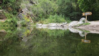 Pozo verde, en el sendero