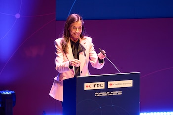 La reina Letizia preside el Día Mundial de la Cruz Roja y de la Media Luna Roja en Pamplona (Europa Press)