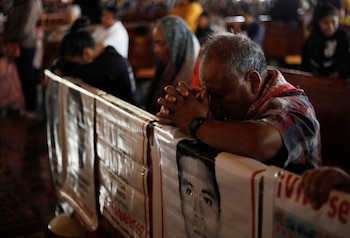 Familiares de los estudiantes desaparecidos