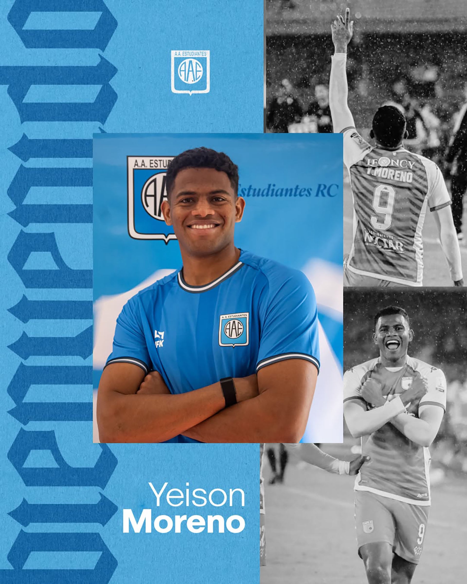 El delantero colombiano Yeison Moreno firmó con Estudiantes de Río Cuarto tras jugar en el Al-Ahly