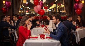 Una cena romántica en un