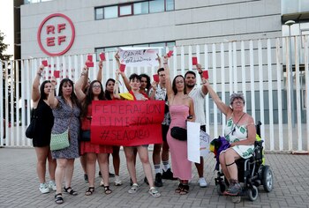 Soccer Football - People protest