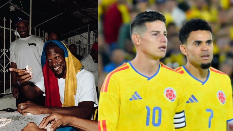 Jimmy Butler visitó a la selección Colombia y se tomó foto con varias de las figuras del plantel