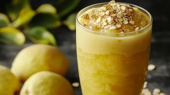 Licuado de guayaba con avena,