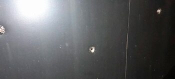 Una las balas que alcanzaron