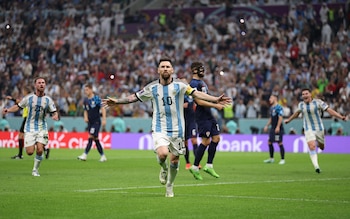 Lionel Messi celebra al marcar