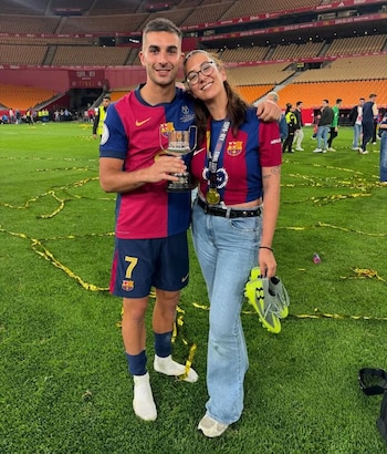 Ferrán Torres y su hermana