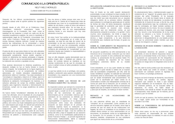 Este es el comunicado de