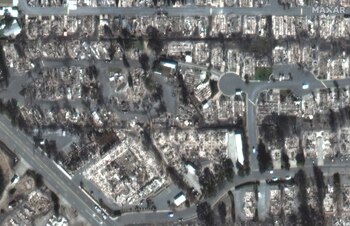 Una imagen de satélite muestra