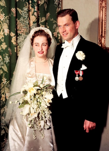 La princesa Ragnhild durante su boda con Erling Lorentzen en Oslo, 15 de mayo de 1953. NTB archivo / NTB