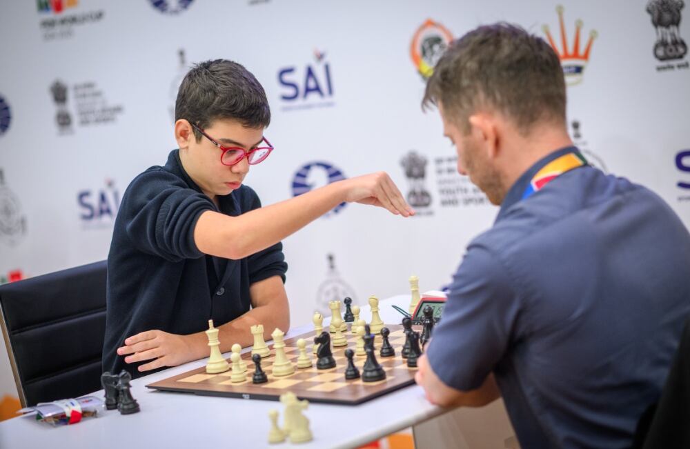 Faustino Oro eliminó a un gran maestro croata (Fuente: Federació Internacional (FIDE))