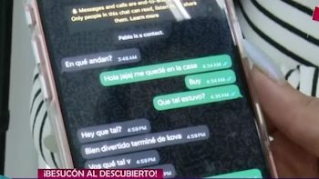 Los chats de Lesly Reyna donde muestra que Pablo Heredia le escribiía mientras Shirley Arica estaba en La Granja VIP'. ATv. 'Magaly Tv La Firme'.