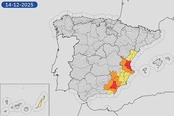 Mapa de alertas meteorológicas para