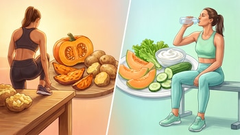 Qué frutas y verduras conviene comer antes y después de entrenar
