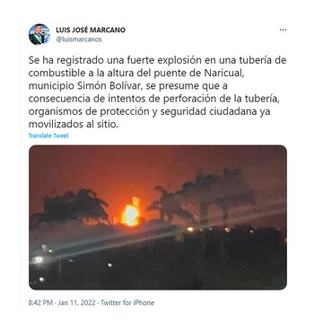 El tweet de Marcano