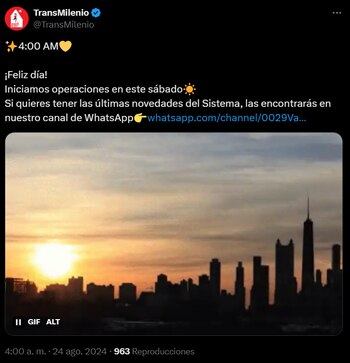 El sistema de transporte inició