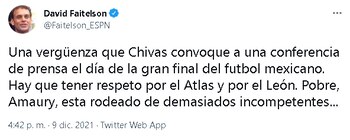 Al periodista no le agradó