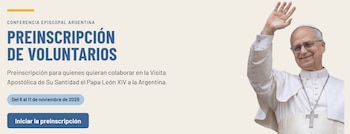 Buscan voluntarios para la visita del papa León XIV en Argentina