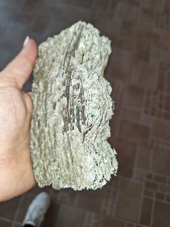 Una muestra del ecocemento ya