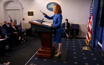 Press Secretary Jen Psaki holds