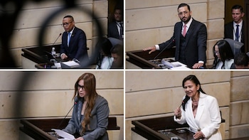 Los candidatos Luis Enrique Abadía, Carlos Mario Zuluaga, Ana Elena Monsalvo y Rosalba Jazmín Cabrales Romero - crédito Colprensa