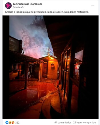 La Chuparrosa Enamorada se quemó