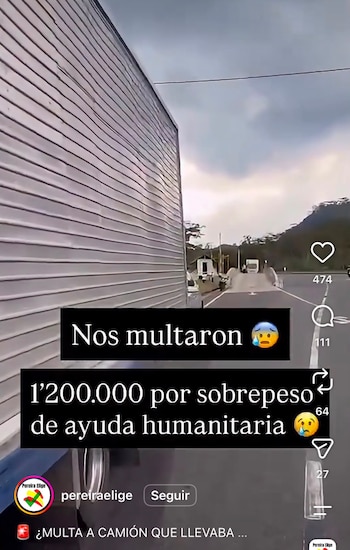 La denuncia de un conductor de grúa que expone fue multado por sobrepeso de ayuda humanitaria en el Eje Cafetero - crédito Pereira Elige