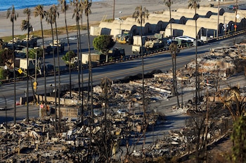 Más de tres cuartas partes de las personas sin hogar en comunidades afectadas informaron lesiones o grandes pérdidas tras los incendios. (REUTERS/Mike Blake)