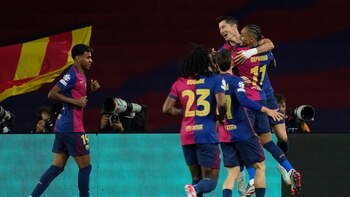 Los jugadores del FC Barcelona