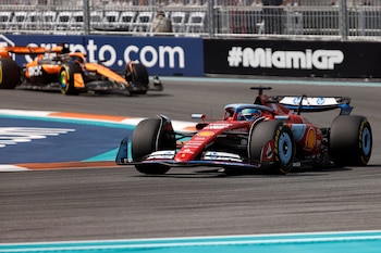 Charles Leclerc completó el podio (Mandatory Credit: Peter Casey-USA TODAY Sports)