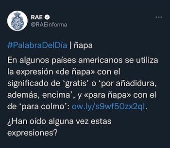 Significado de 'ñapa'. (Captura)